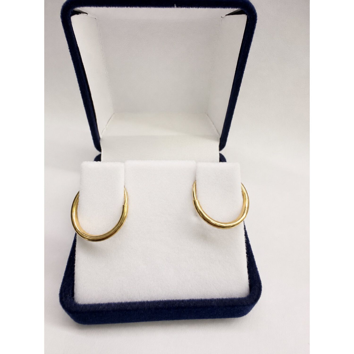 Aros Argolla Tubo 10mm Oro 18k 1.40gr Cl&aacute;sicas Regalo Mujer Dorado image number 9.0