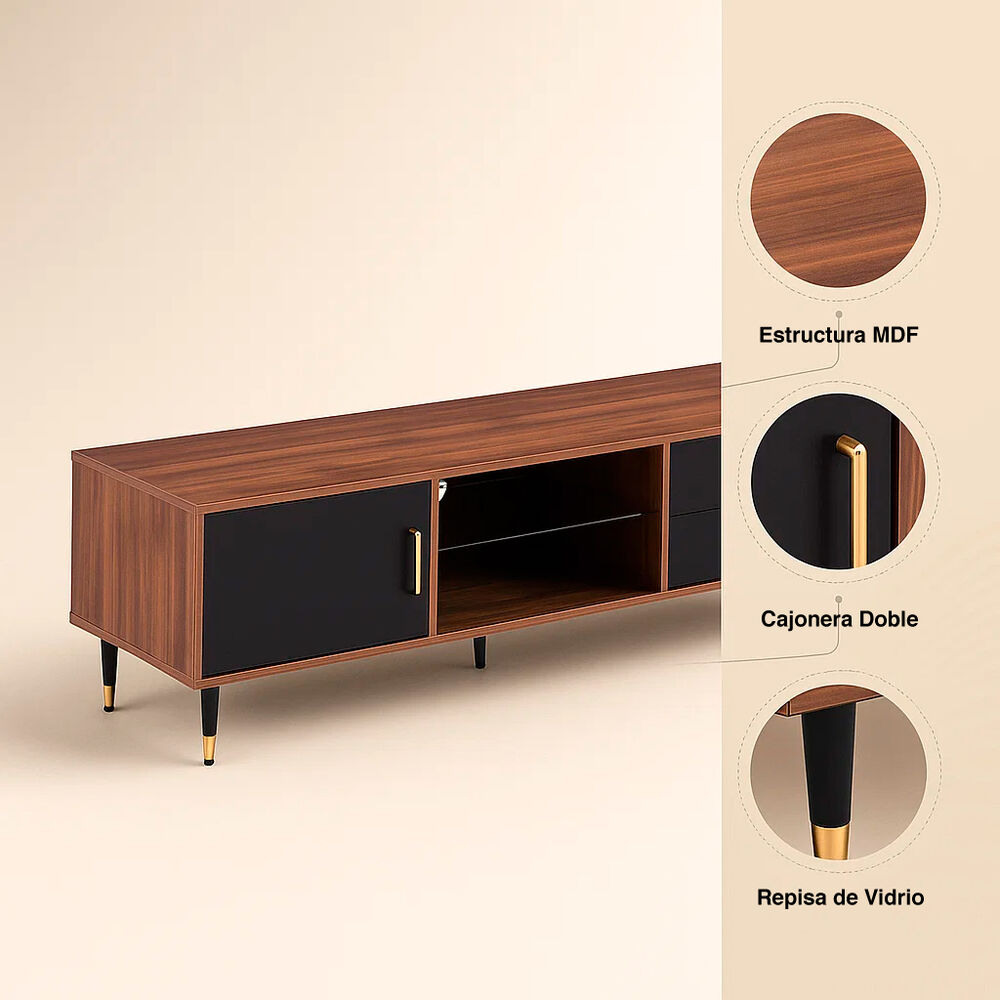 Rack De Tv Moscú Natural image number 4.0