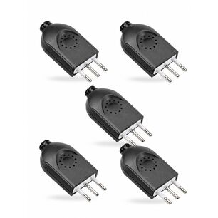 Pack 5 Enchufe Macho Volante 2p+t 10a 250v Certificado