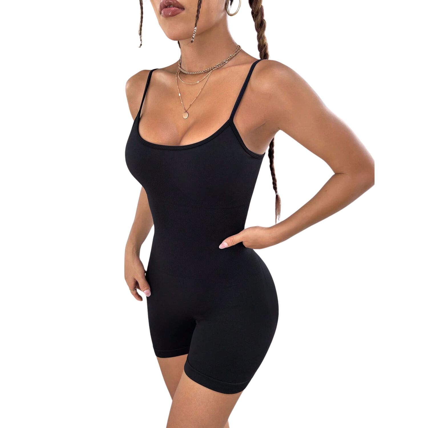 Enterito Push Up Sin Mangas Corto Sukha Negro image number 0.0