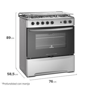 Cocina A Gas 5 Platos Mademsa Triple Llama M 920 T Inox