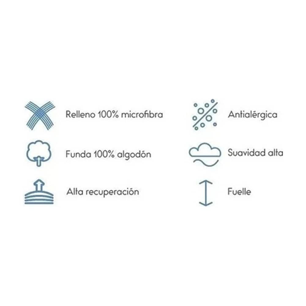 Almohada Feel Microfibra Americana 50 X 70cm - Rosen image number 3.0