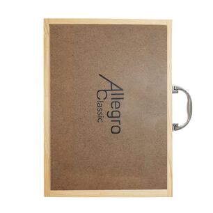 Metal&oacute;fono Crom&aacute;tico De 25 Aluminio Caja Madera All25ag