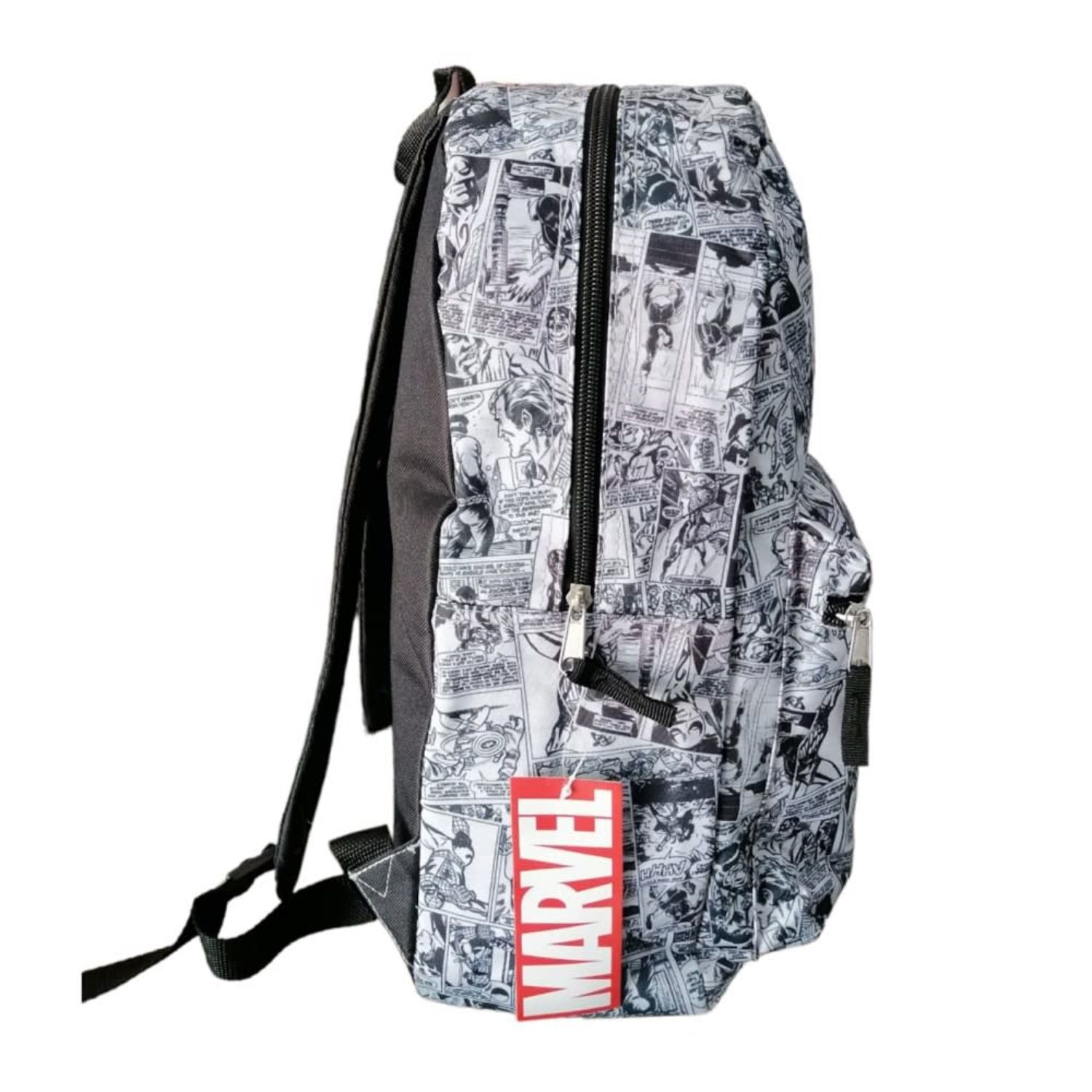 Mochila Estampado C&oacute;mics Blanco Negro Juvenil Casual Escolar image number 1.0