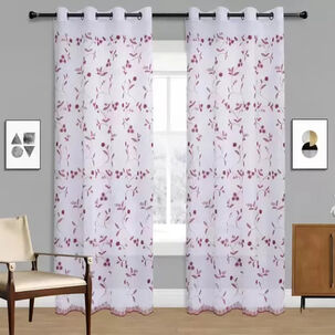 Set Visillo Bordado 140*220cm