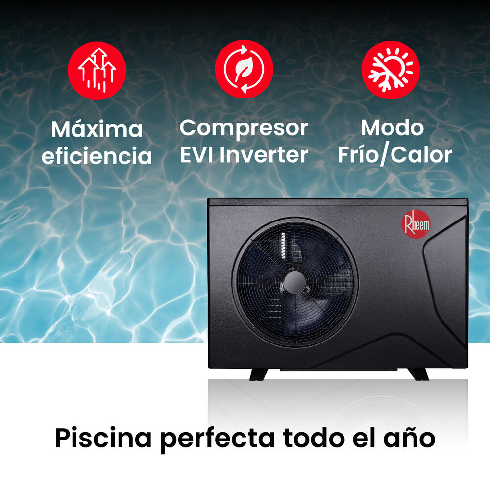 Bomba De Calor Piscina Inverter Crosswind 48m3 Rheem Wifi image number 4.0