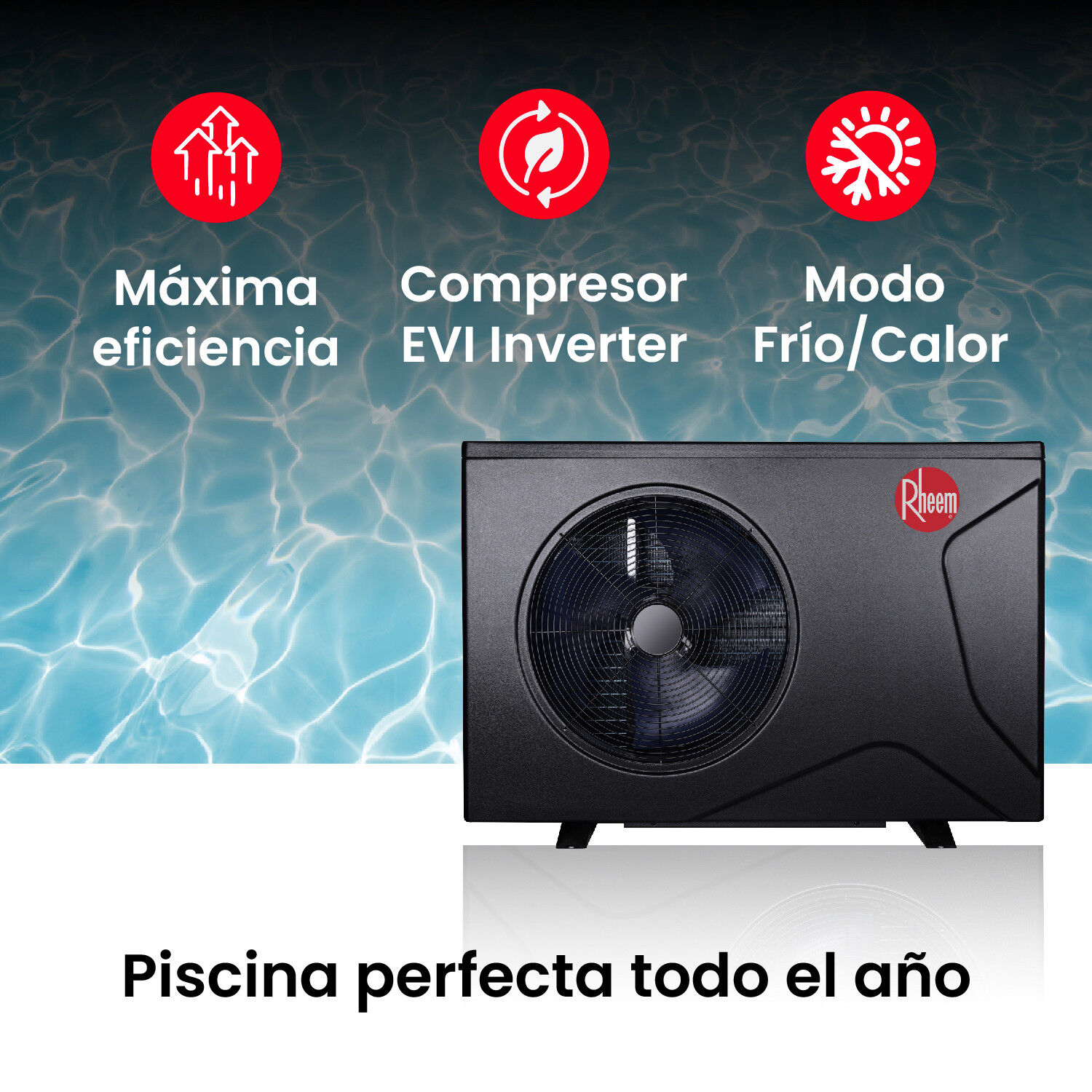 Bomba De Calor Piscina Inverter Crosswind 48m3 Rheem Wifi image number 4.0