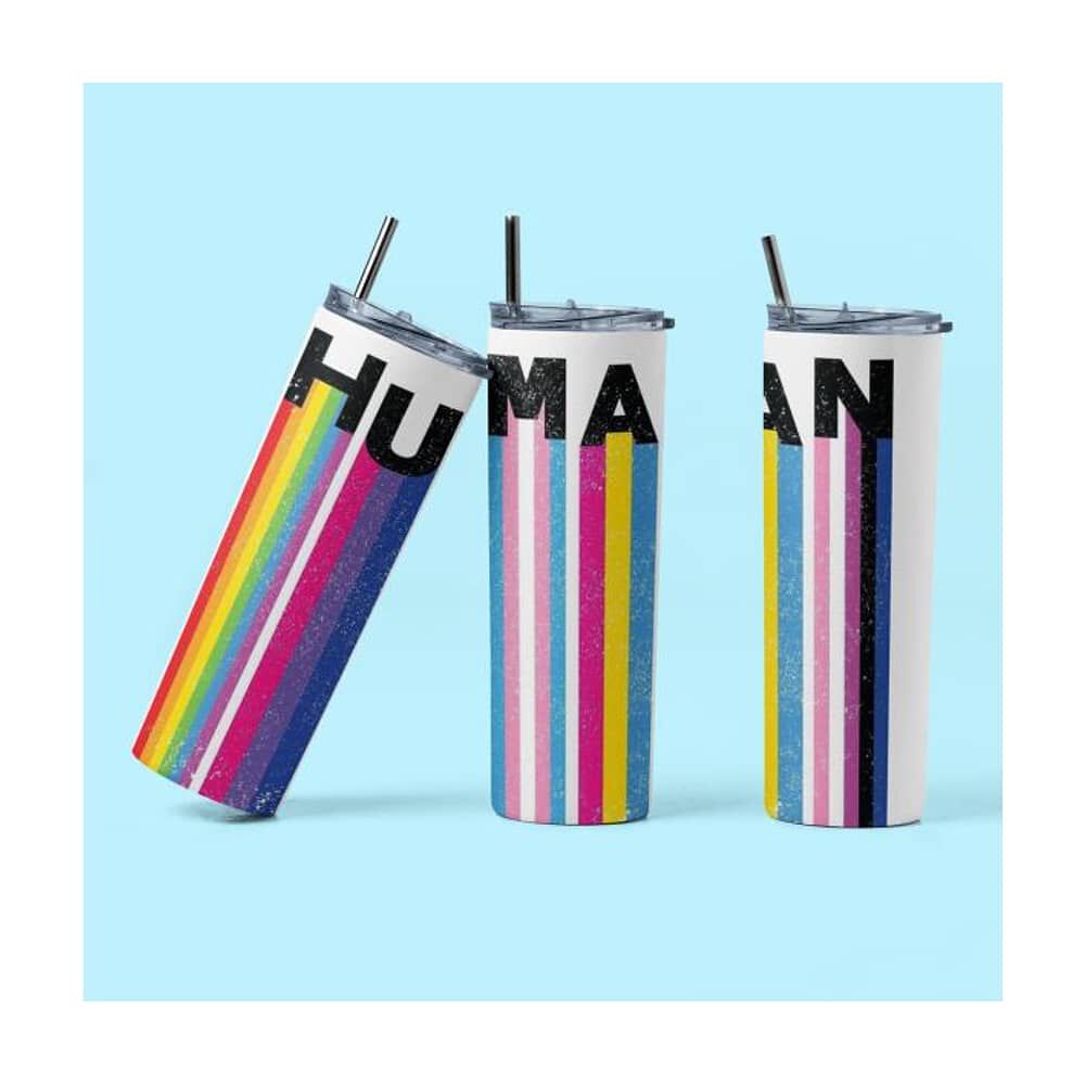 Termo Botella T&eacute;rmica Orgullo Lgtb Arcoiris Lgbtiq Human image number 1.0