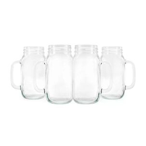 Set 4 Vasos Mojito Mason De 450ml Glasso Cocteleria Cocina