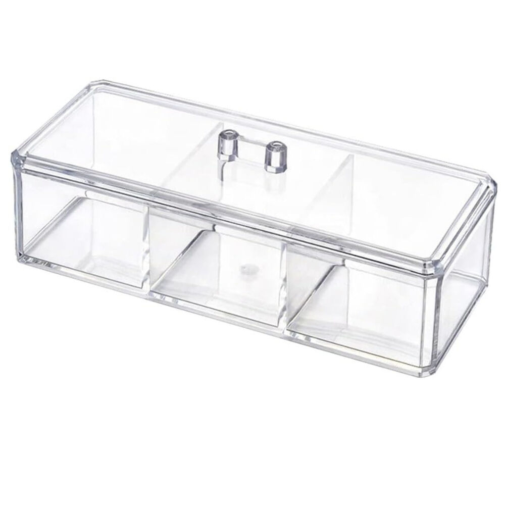 Caja Para T&eacute; Organizador 3 Divisiones Tapa Utensilio Cocina image number 1.0