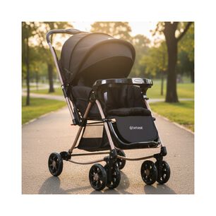 Coche Cuna Balancin Sx Negro Dorado Bebesit
