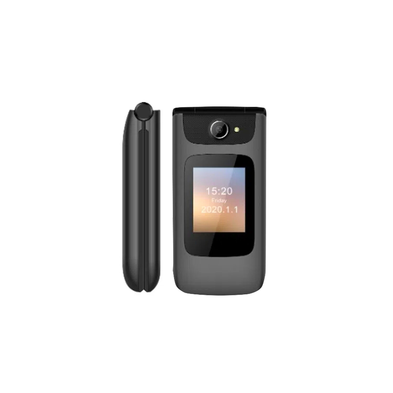Seniorphone 4g Clamshell Batt 1450mah Gris-negro Introtech image number 0.0