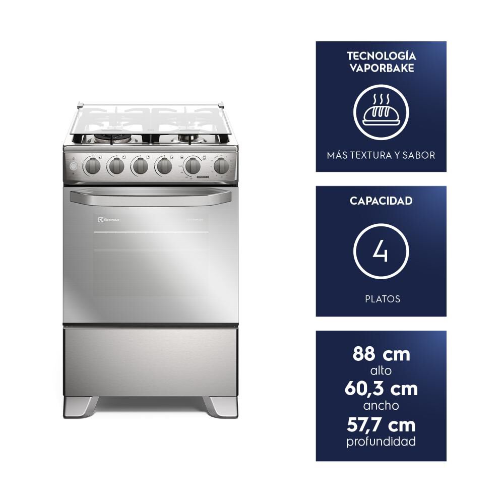 Cocina A Gas Electrolux Fe4sxc 4 Quemadores image number 7.0