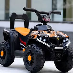 Cuatrimoto A Bateria Para Ni&ntilde;os Color Naranjo