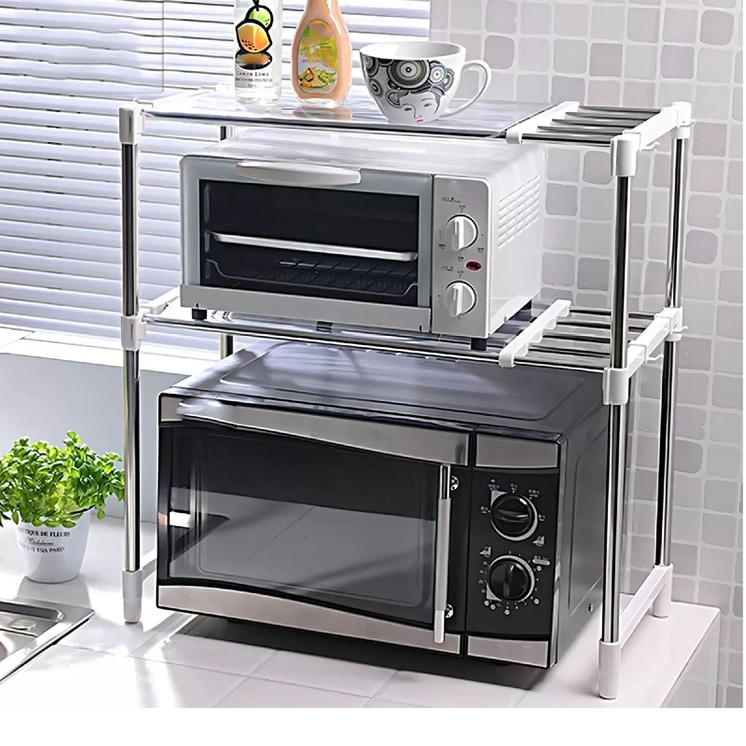 Organizador De Microondas Estante Ollas Multiusos Cocina image number 0.0
