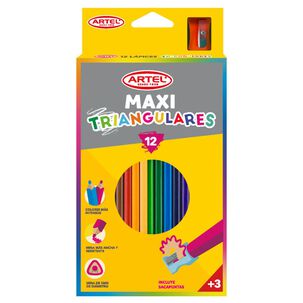Estuche 12 L&aacute;pices Colores Maxi Artel