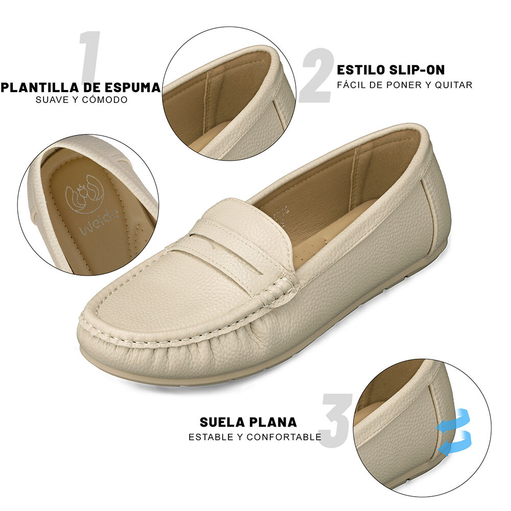 Mocasin Plano Confort Mujer Weide Qiu381 image number 7.0