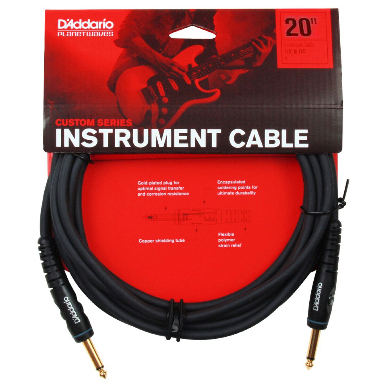 Cable Instrumento Ts-1/4&uml; 6mts. Pw-g-20 Pw Daddario image number 1.0