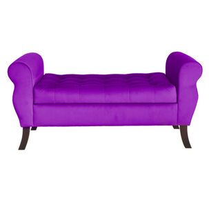 Banqueta Baul Diva Color Morado