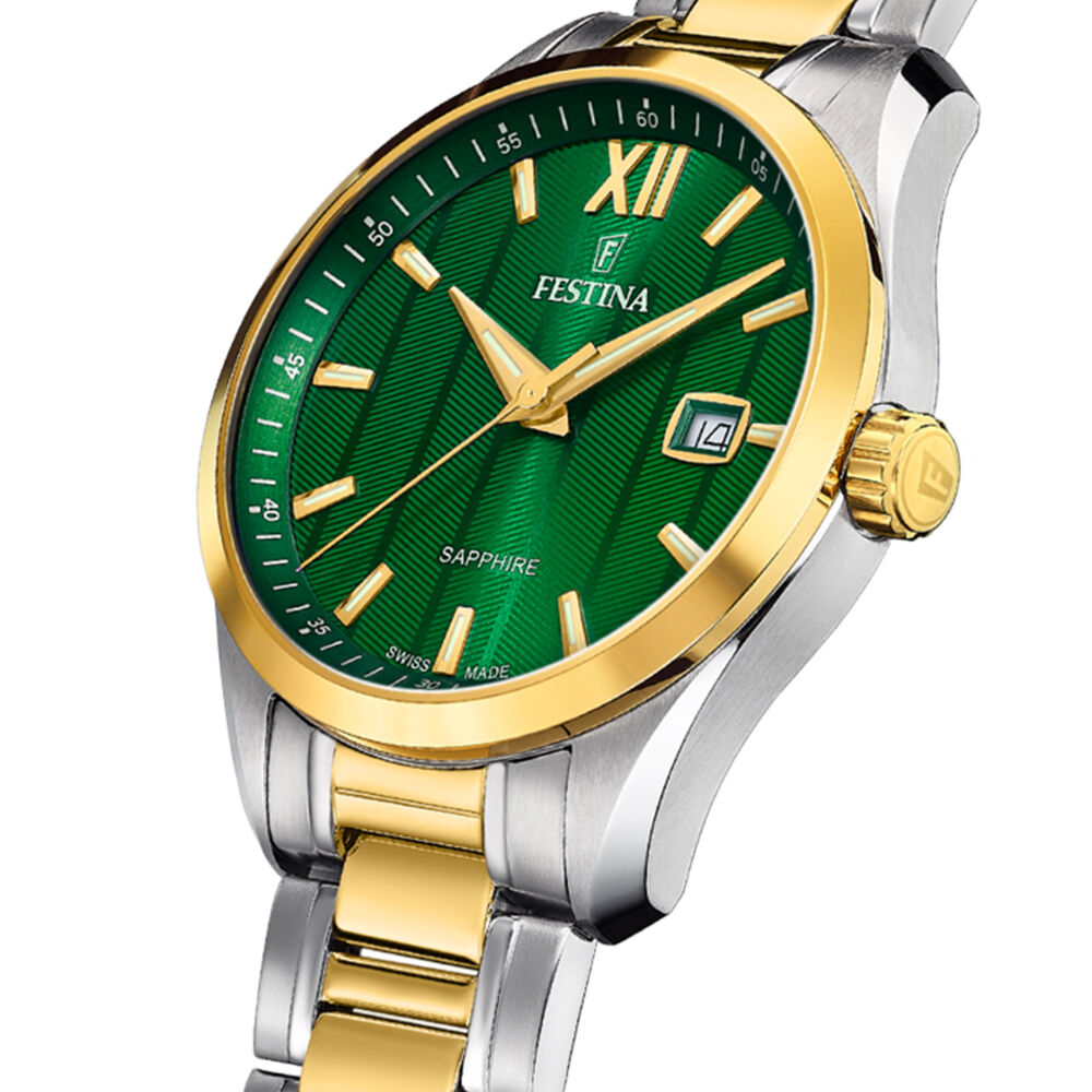 Reloj F20027/3 Festina Swiss Verde Mujer Acero Clásico image number 1.0