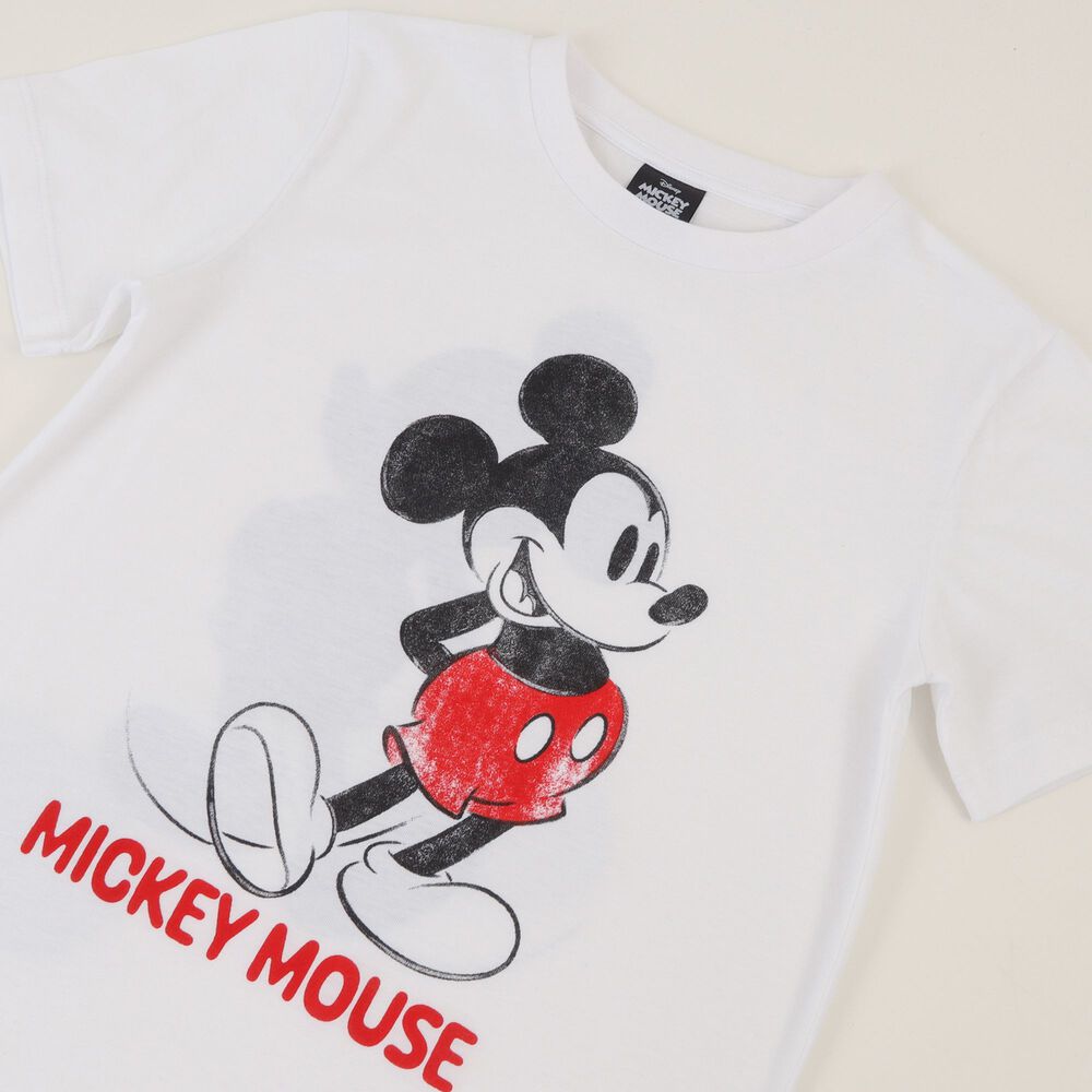 Polera Manga Corta Ni&ntilde;o Blanco Mickey Mouse Disney image number 2.0