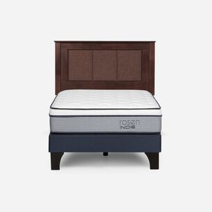 Cama Europea Rosen Indie / 1 Plaza / Base Normal + Respaldo Rachel