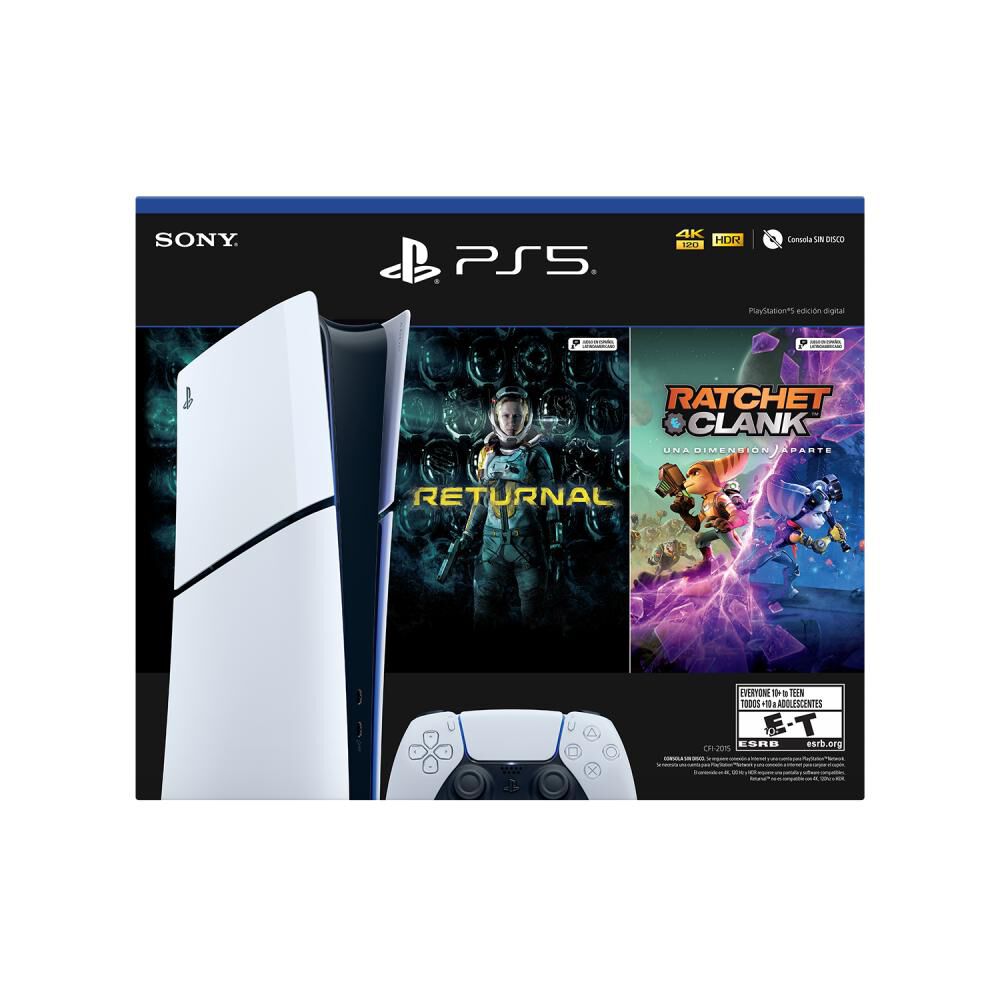 Consola PS5 Sony Slim Digital + Juego Returnal + Juego Ratchet & Clank image number 1.0