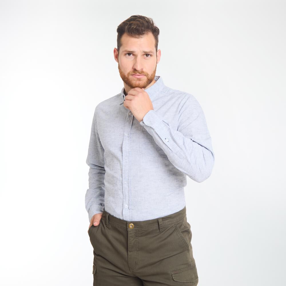 Camisa Lino Manga Larga Hombre Peroe image number 2.0