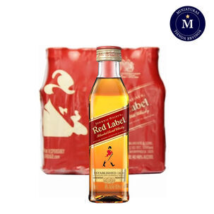 12 Miniaturas Whisky Johnnie Walker Red Label, Pet (50 Ml)