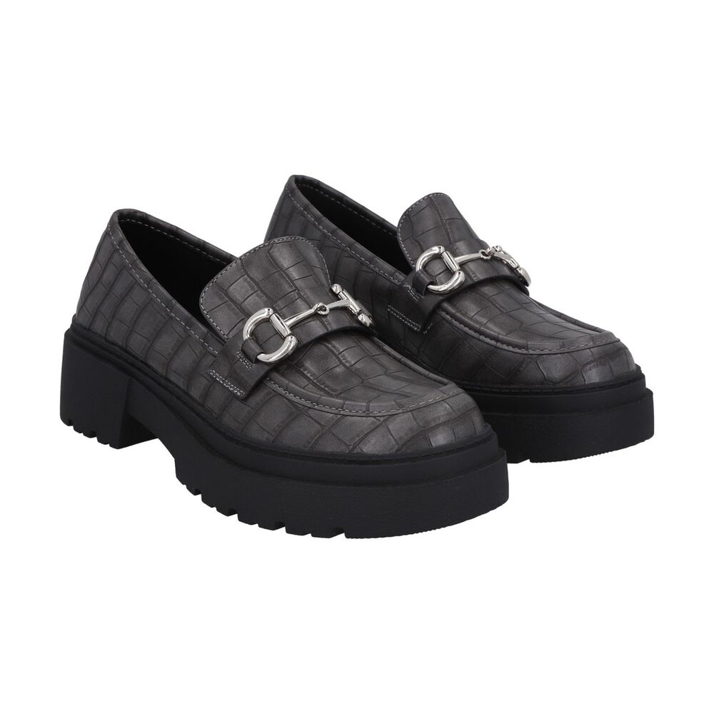 Mocas&iacute;n Mujer Negro/gris Gretha Police image number 3.0