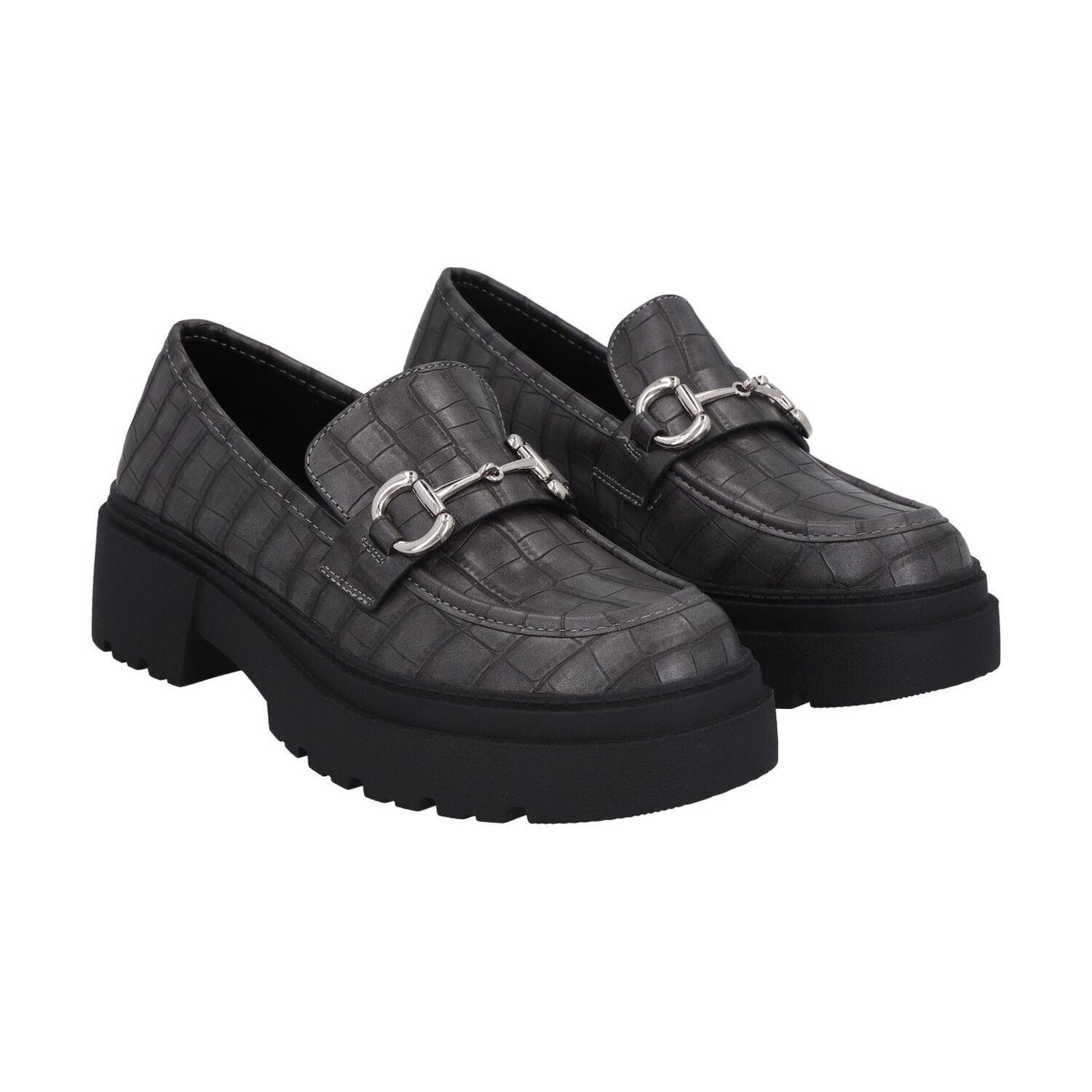 Mocas&iacute;n Mujer Negro/gris Gretha Police image number 3.0