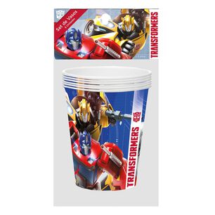 Set 6 Vasos Papel Transformers 270 Cc Transformers