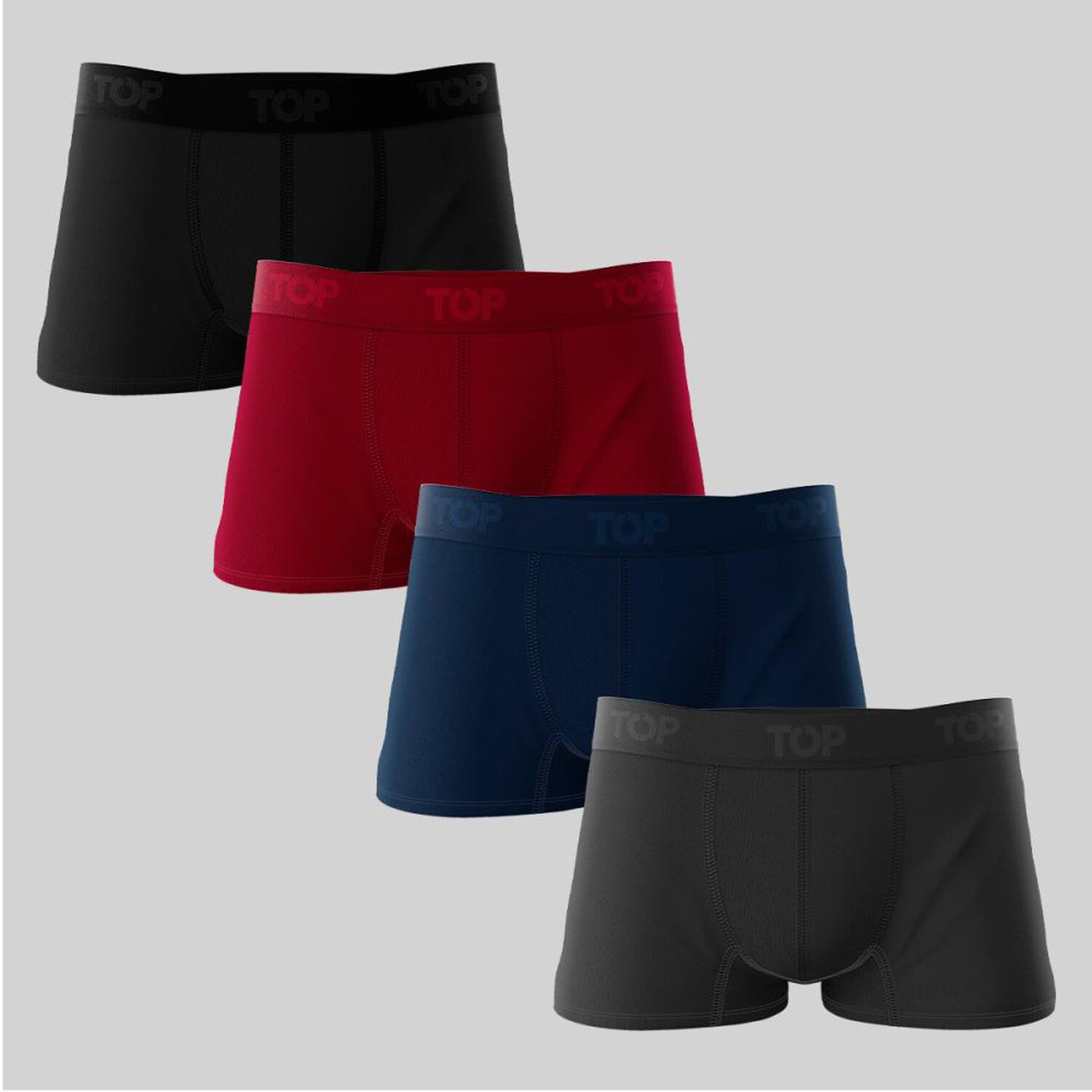 Pack 4 Boxer Corto Algodon Top image number 0.0
