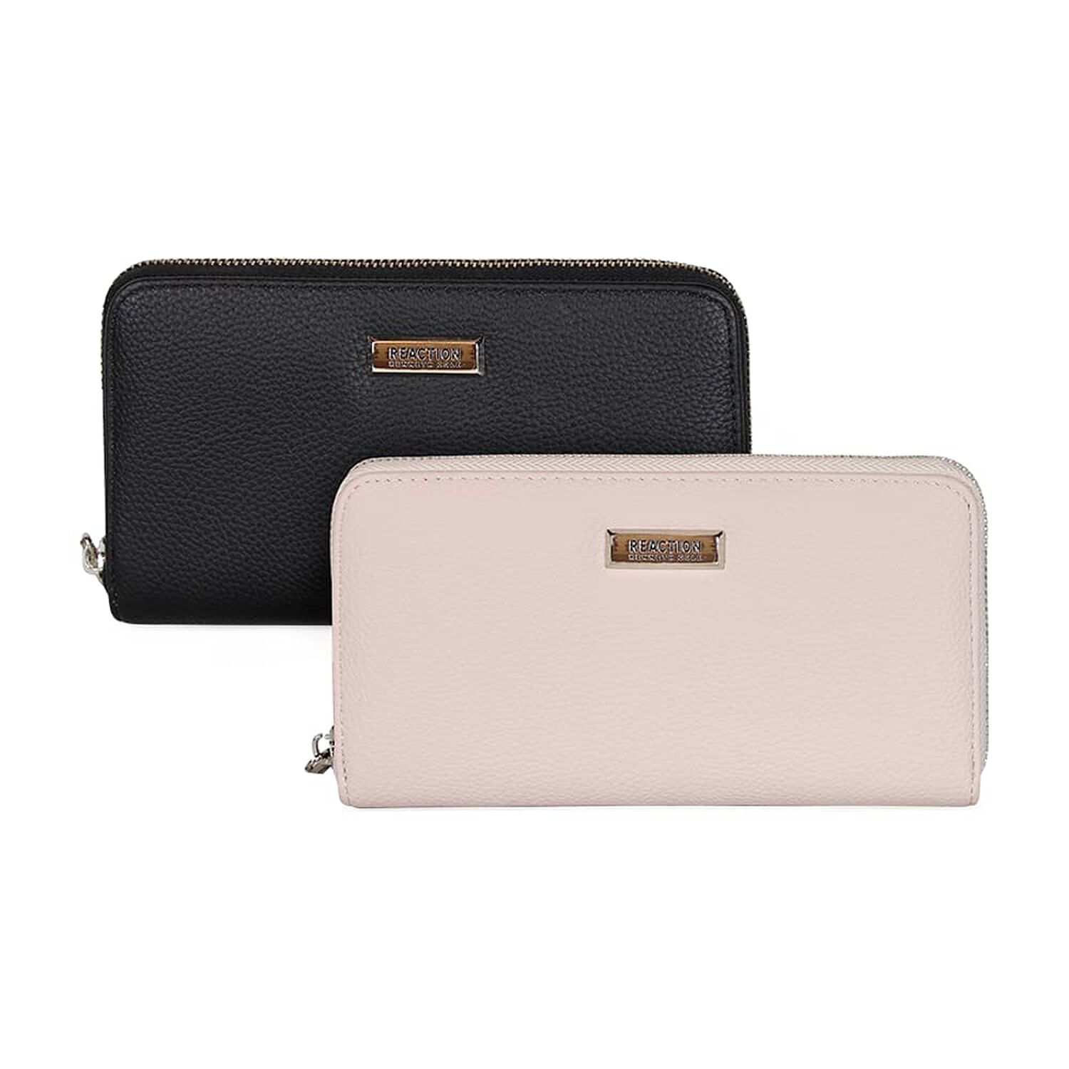 2 Billeteras De Mujer Calixta Negra Y Rosa Palo Kenneth Cole image number 0.0