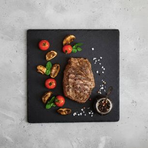 Plato Cuadrada Natural Plancha Piedra