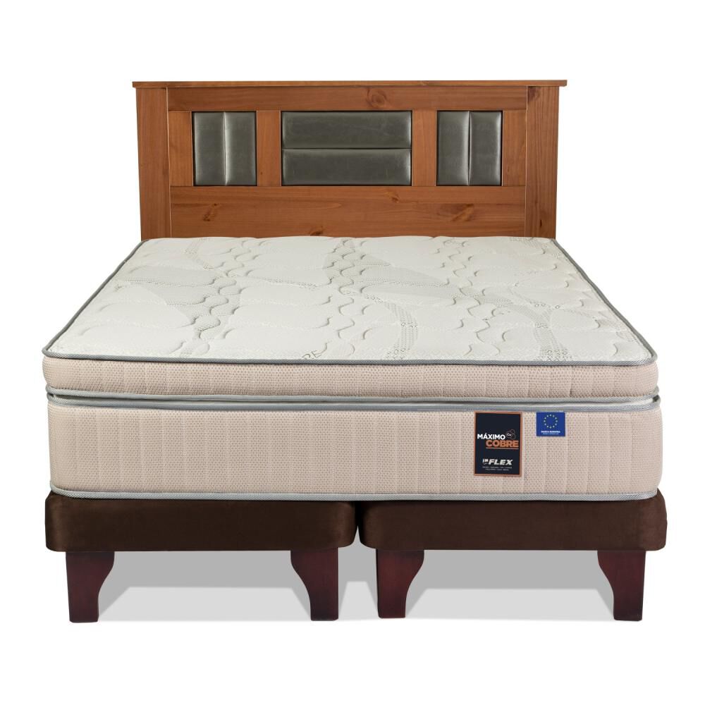 Cama Europea Flex Maximo Cobre / King / Base Dividida + Respaldo image number 0.0