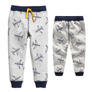 Pantal&oacute;n Buzo Ni&ntilde;o 100% Algod&oacute;n Jump Kids Gris Claro Aviones
