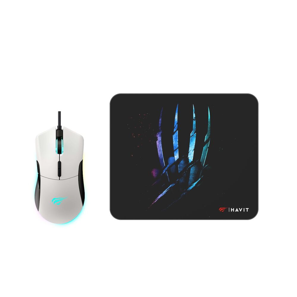 Kit Mouse Gamer 7200 Dpi Rgb + Mousepad 250x210x2mm Ms1037cm image number 0.0