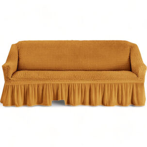Fundas Cubre Sillon Turca Sofa De 3 Cuerpos Elasticada Color Mostaza