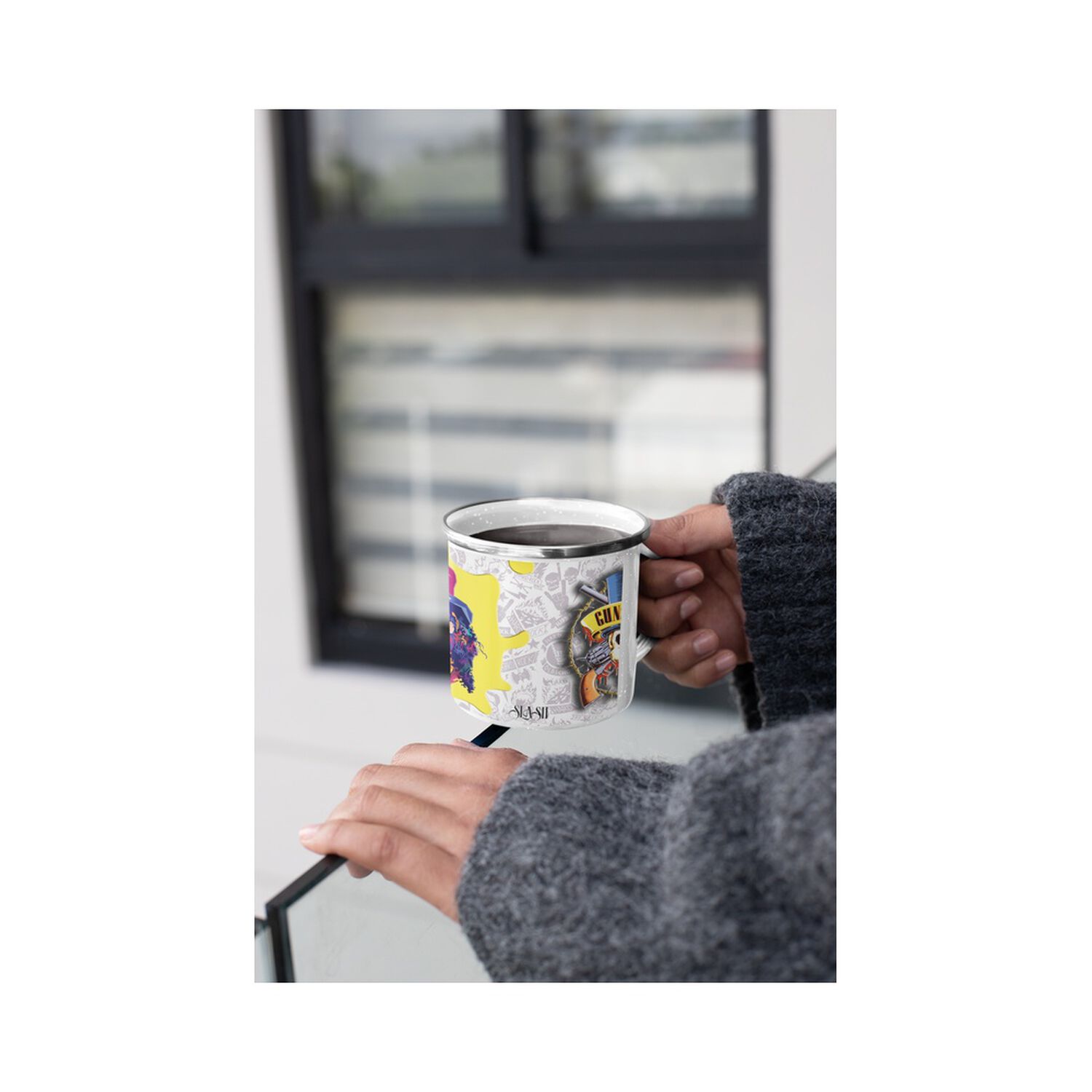 Taza Enlozada Lechera Guns N Roses Slash Rock Musica image number 3.0