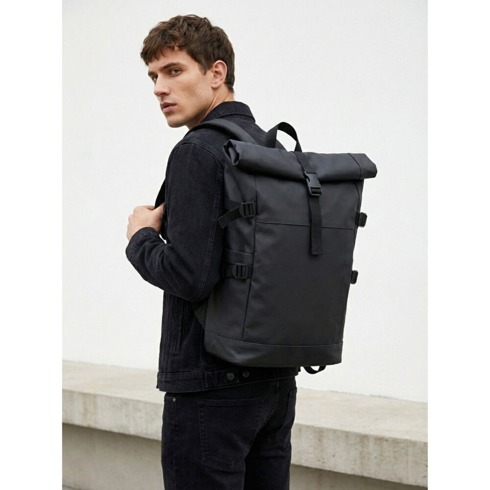 Mochila Urbana Roll Top Impermeable Porta Laptop Apolo image number 2.0