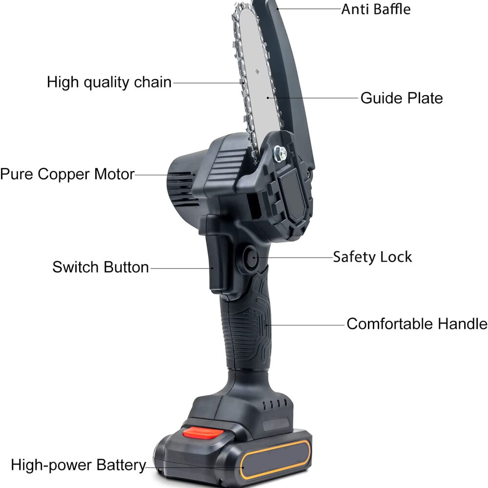 Motosierra Eléctrica Recargable Portátil 4" image number 2.0