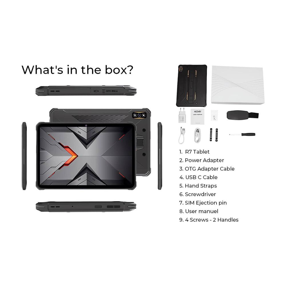 Tablet 4g Rugged Resistente Hotwav R7 - Ip68 Militar / Resiste Polvo, Golpes Y Agua image number 9.0