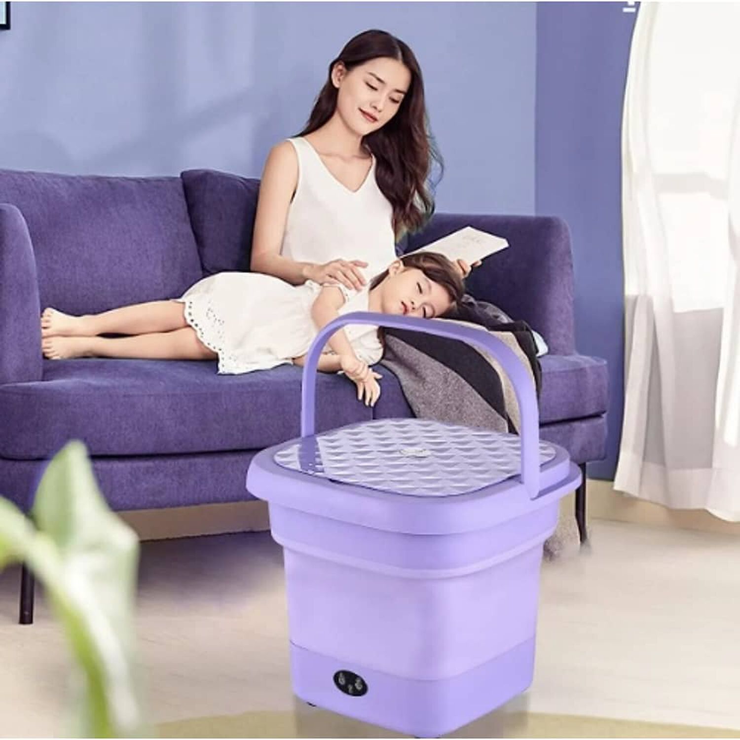 Mini Lavadora Portatil Plegable 2 Kg image number 4.0