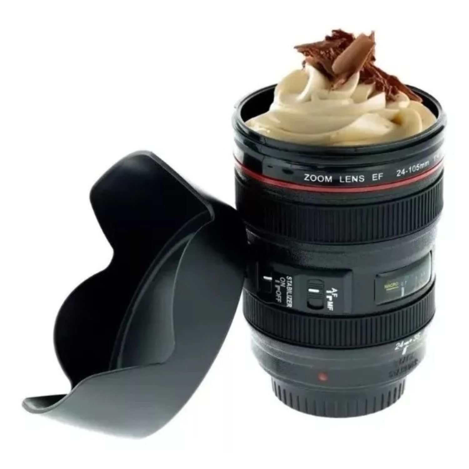 Tazon Mug 350ml Lente Camara Para Bebidas Calientes Con Tapa image number 2.0