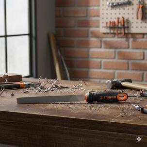 Lima Plana, Bastarda, 8 Con Mango Doble Inyecci&oacute;n Truper