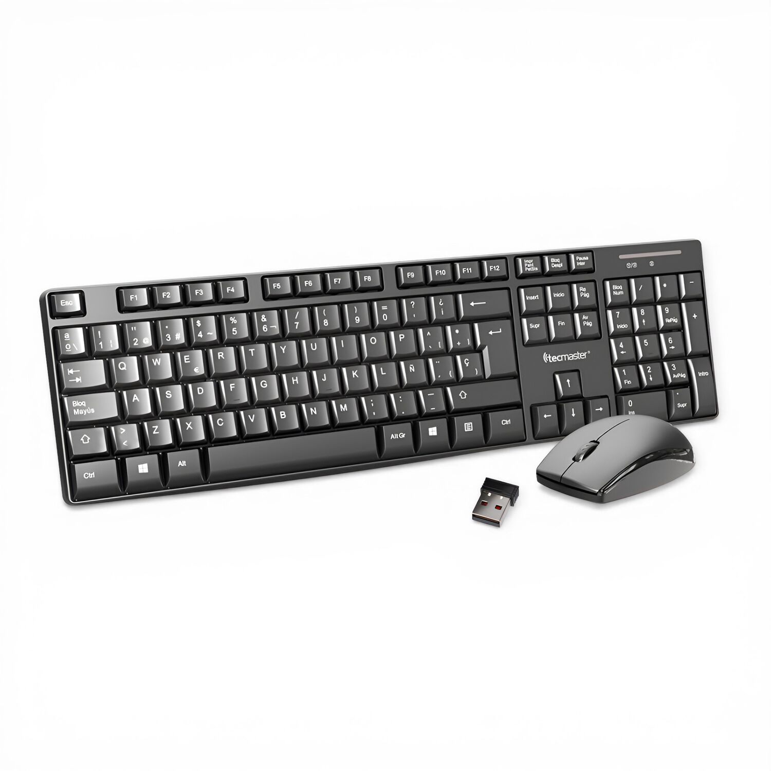 Kit Teclado Mouse Tecmaster Tm-100512 Inal&aacute;mbrico 2,4ghz image number 0.0