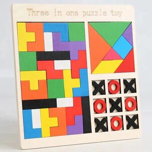 Tangrama Tetris Gato Colorido Rompecabezas Puzzle 3d Unico