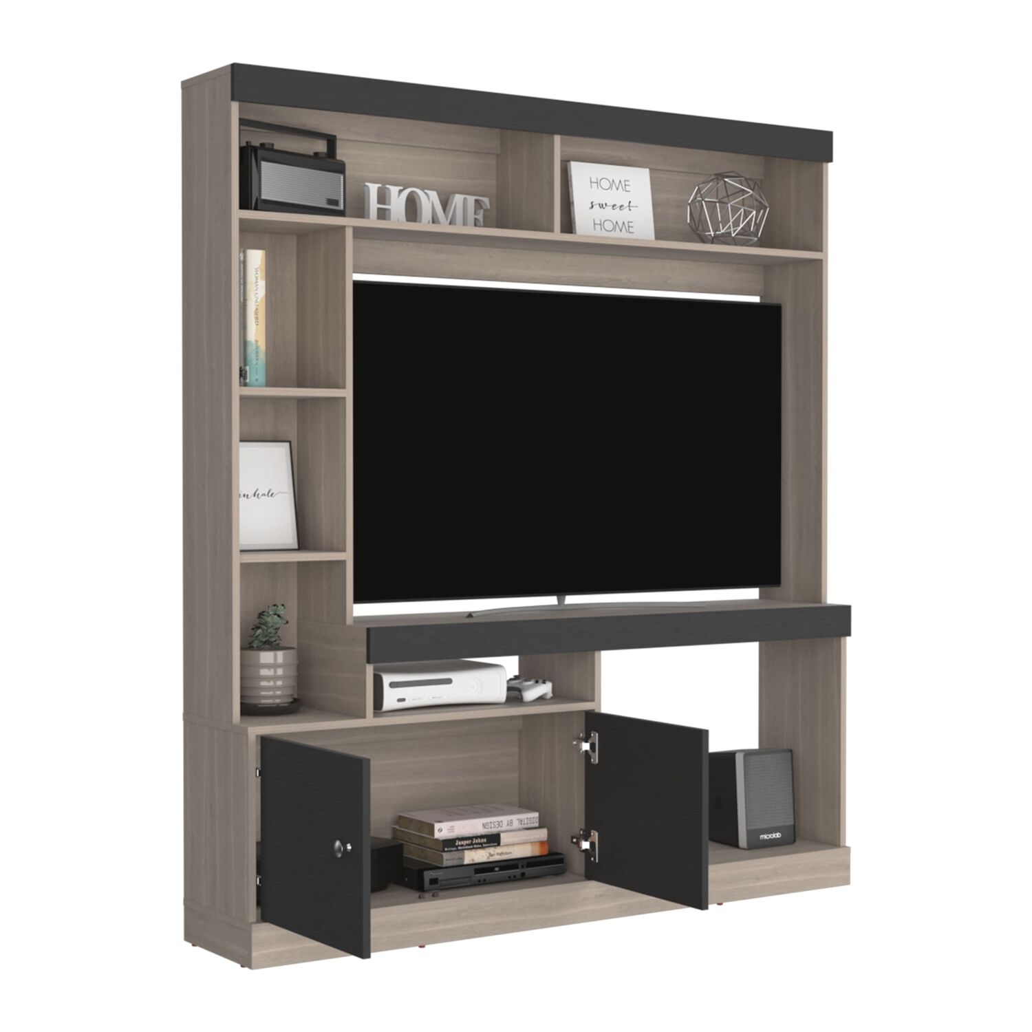 Estante Tv 65" 180,6x180x30,3 Cm 2 Puertas image number 2.0