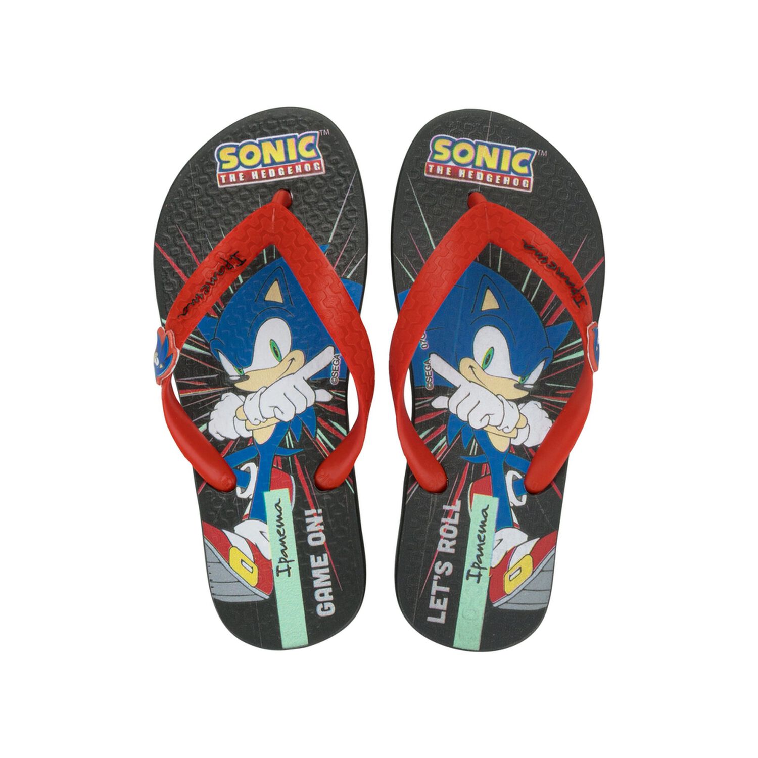 Sandalia Infantil Negro/rojo Sonic Lets Ipanema image number 0.0